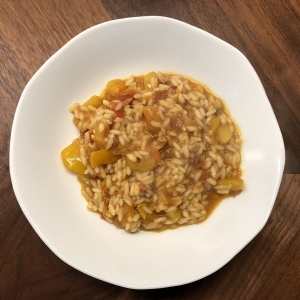 Risotto ai peperoni &amp; noci